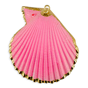 Pendentifs coquillage specials Coquille Saint-Jacques Rose