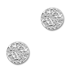Breloques en acier Inox rond Argent&eacute;