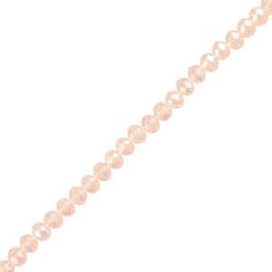 Perles &agrave; facettes 8x6mm disque Heishi Rose clair