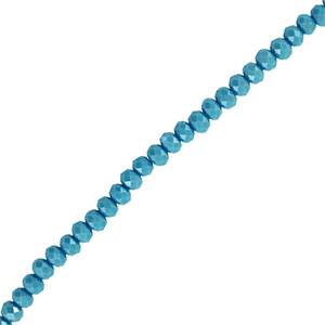 Perles &agrave; facettes 4x3mm disque Heishi Bleu