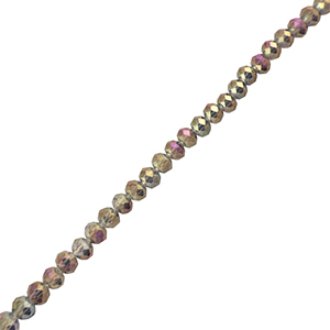 Perles &agrave; facettes 4x3mm disque Heishi Gris