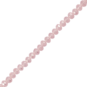 Perles &agrave; facettes 4x3mm disque Heishi Rose clair