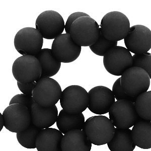 Perles acryliques 8 mm Noir