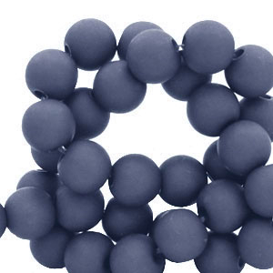Perles acryliques 6 mm Bleu denim