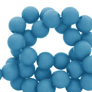 Perles acryliques 6 mm Bleu azure