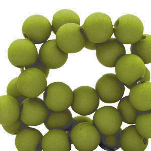 Perles acryliques 4 mm Vert mousse