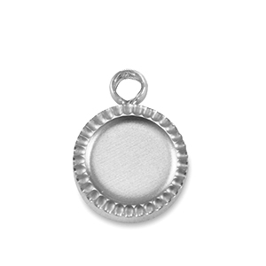 Pierre de Naissance breloque avec serti pour flatback SS16 en acier Inox Argent&eacute;