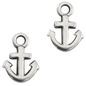 Breloques en m&eacute;tal DQ ancre Argent&eacute; antique (sans nickel)