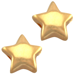 M&eacute;tal DQ perles &eacute;toile 6mm Dor&eacute; (sans nickel)
