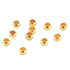 M&eacute;tal DQ perles &agrave; &eacute;craser 2.5mm dor&eacute; (sans nickel)