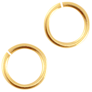 Appr&ecirc;ts en m&eacute;tal DQ anneau bris&eacute; 8mm Dor&eacute; (sans nickel)
