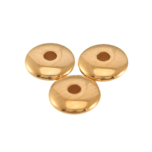 Perles en m&eacute;tal DQ disque 4x1.5mm dor&eacute; ros&eacute; (sans nickel)