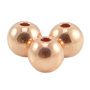 Perles en m&eacute;tal DQ 5mm Dor&eacute; ros&eacute; (sans nickel)
