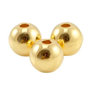 Perles en m&eacute;tal DQ 4mm Dor&eacute; (sans nickel)