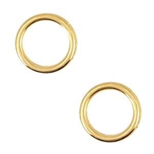 Breloques en m&eacute;tal DQ cercle 12mm Dor&eacute; (sans nickel)