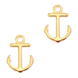 Breloques en m&eacute;tal DQ ancre Dor&eacute; (sans nickel)
