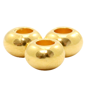 Perles en m&eacute;tal DQ 6mm Dor&eacute; (sans nickel)