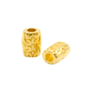 Perles en m&eacute;tal DQ tube &Oslash;2mm Dor&eacute; (sans nickel)
