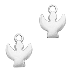 Breloques en m&eacute;tal DQ ange Argent&eacute; antique (sans nickel)