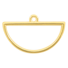 Breloques en m&eacute;tal DQ demi-cercle dor&eacute; (sans nickel)