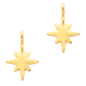 Breloques en m&eacute;tal DQ &eacute;toile galaxie Dor&eacute; (sans nickel)