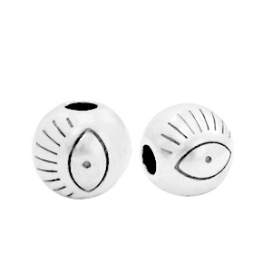 Perles en m&eacute;tal DQ avec oeil 6mm Argent&eacute; antique (sans nickel)