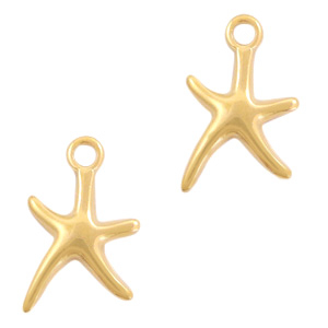 Breloques en m&eacute;tal DQ &eacute;toile de mer Dor&eacute; (sans nickel)