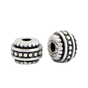Perles en m&eacute;tal DQ d&eacute;co Argent&eacute; antique (sans nickel)