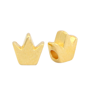 Perles en m&eacute;tal DQ couronne Dor&eacute; (sans nickel)