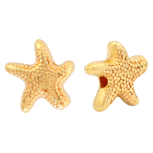 Perles en m&eacute;tal DQ &eacute;toile de mer Dor&eacute; (sans nickel)