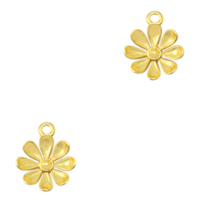 Breloques en m&eacute;tal DQ fleur Dor&eacute; (sans nickel)