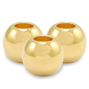 Perles en m&eacute;tal DQ 4mm Dor&eacute; (sans nickel)