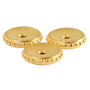 Perles en m&eacute;tal DQ disque 11mm Dor&eacute; (sans nickel)