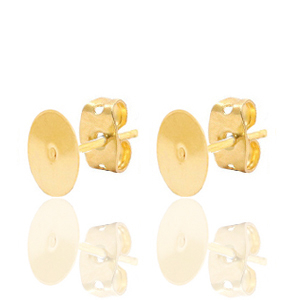 Appr&ecirc;ts en m&eacute;tal DQ puce d'oreille 6mm Dor&eacute; (sans nickel)