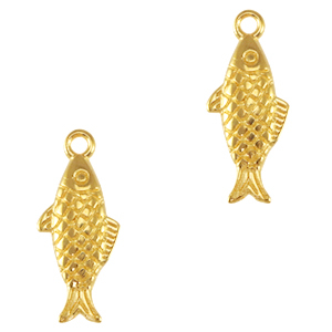 Breloques en m&eacute;tal DQ poisson Dor&eacute; (sans nickel)