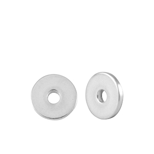 Perlen en m&eacute;tal DQ disque rondelle 5mm Argent&eacute; antique (sans nickel)