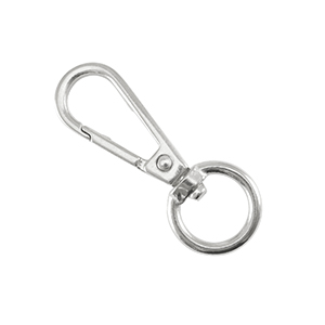 Appr&ecirc;ts en m&eacute;tal DQ porte-cl&eacute;s 40mm Argent&eacute; antique (sans nickel)
