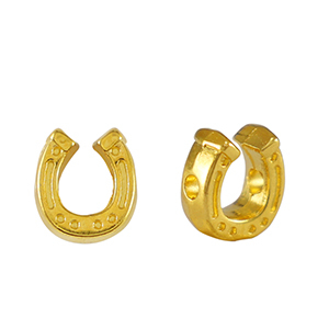 Perles en m&eacute;tal DQ fer &agrave; cheval Dor&eacute; (sans nickel)