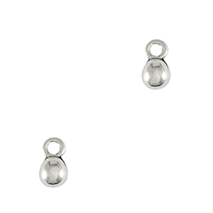 Breloques en m&eacute;tal DQ boule Argent&eacute; antique (sans nickel)