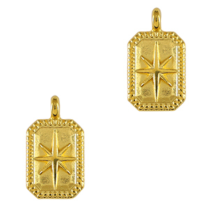 Breloques en m&eacute;tal DQ &eacute;toile Dor&eacute; (sans nickel)
