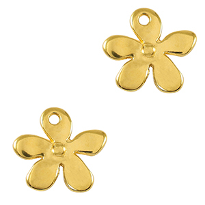 Breloques en m&eacute;tal DQ fleur Dor&eacute; (sans nickel)
