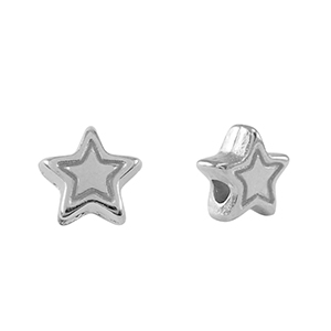 Perles en m&eacute;tal DQ &eacute;toile Argent&eacute; antique (sans nickel)