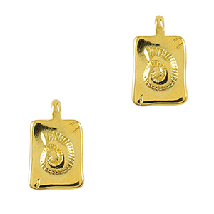 Breloques en m&eacute;tal DQ coquillage Dor&eacute; (sans nickel)