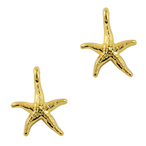 Breloques en m&eacute;tal DQ &eacute;toile de mer Dor&eacute; (sans nickel)