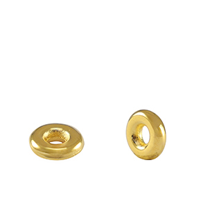 Perles en m&eacute;tal DQ spacer anneau 6mm Dor&eacute; (sans nickel)