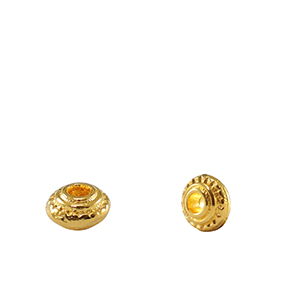 Perles en m&eacute;tal DQ spacer anneau Bali 5mm Dor&eacute; (sans nickel)