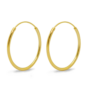 Appr&ecirc;ts en m&eacute;tal DQ boucles d'oreilles cr&eacute;oles 26mm Dor&eacute; (sans nickel)