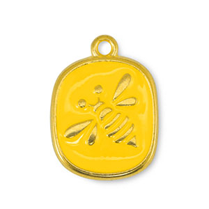 Breloques en m&eacute;tal DQ abeille Jaune-Dor&eacute; (sans nickel)