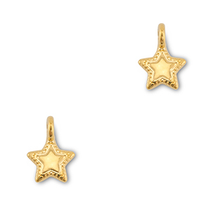 Breloques en m&eacute;tal DQ &eacute;toile Dor&eacute; (sans nickel)