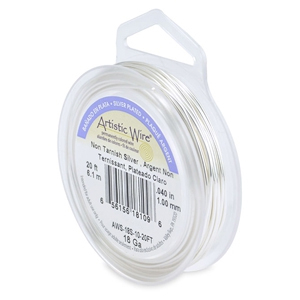 18 Gauge Artistic Wire Argent&eacute; anti-ternissement